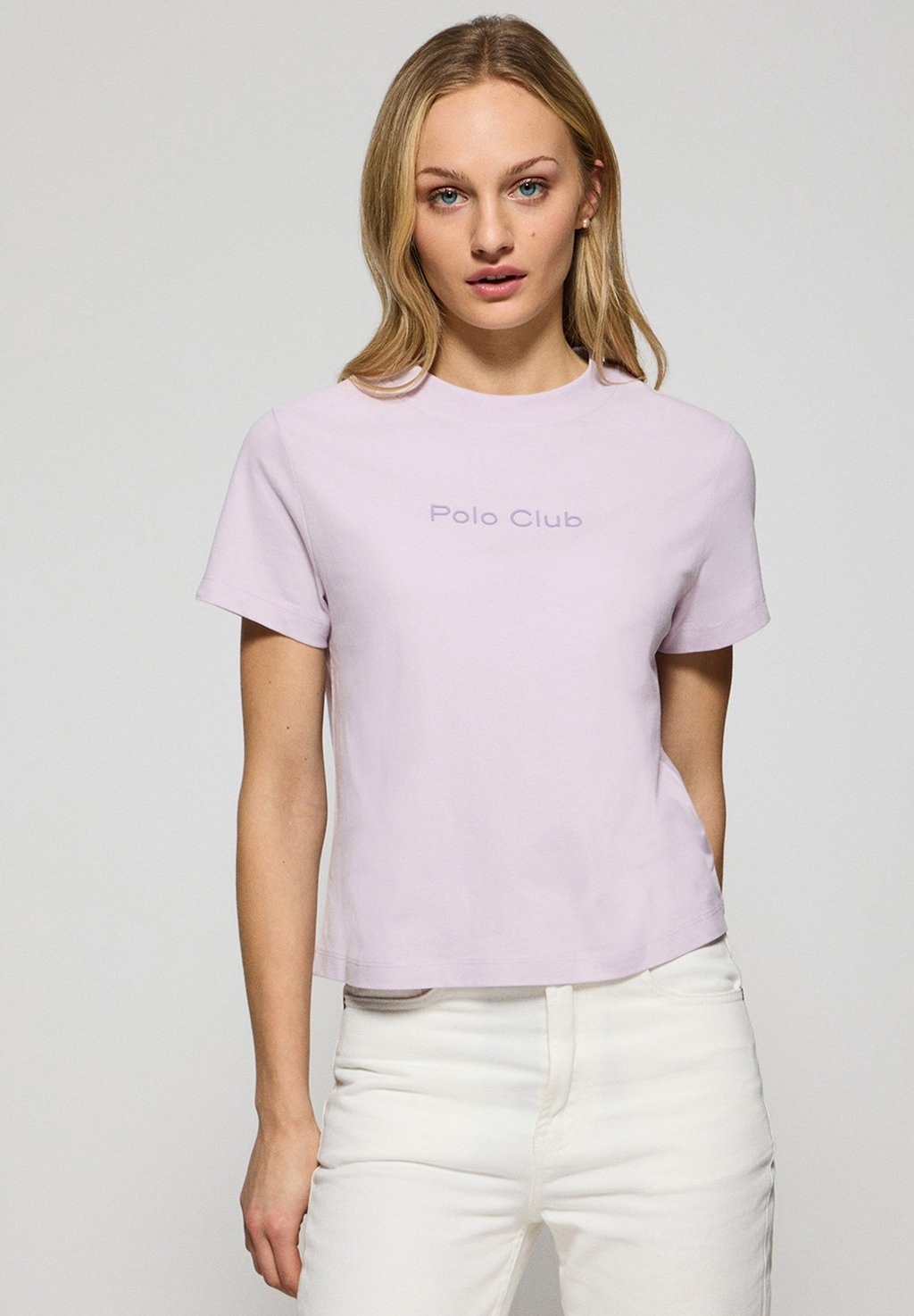 

Футболка с принтом SHORT SLEEVE BOXY FIT MINIMAL COMB RUBBER TORI Polo Club, сиреневый