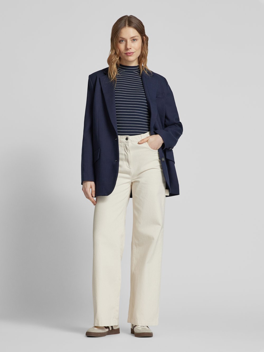 

Футболка облегающего кроя с содержанием хлопка Tom Tailor Denim, темно-синий