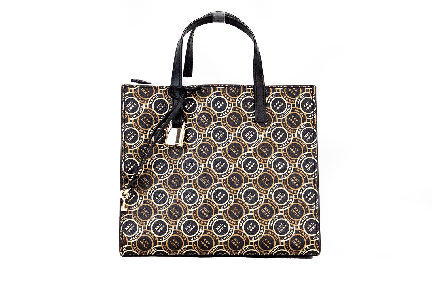 

Мини-сумка через плечо Grind Signet Printed Leather Tote The Marc Jacobs