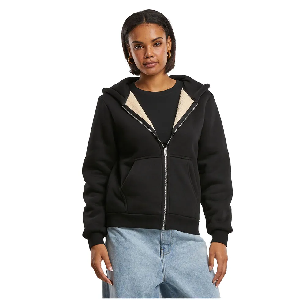 

Толстовка Urban Classics Bonded Sherpa full zip, черный