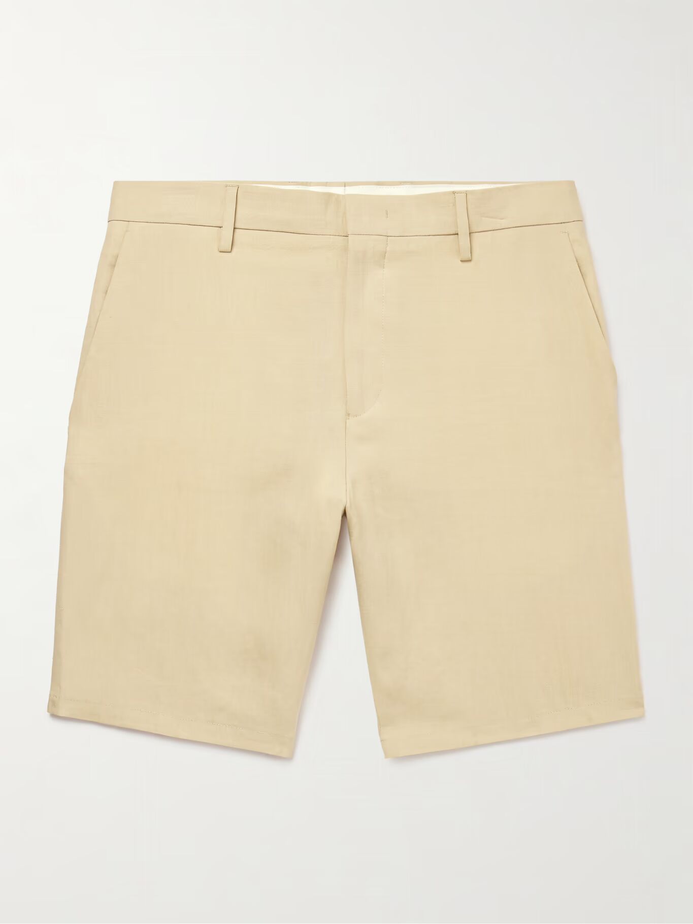 

Прямые льняные шорты PAUL SMITH, бежевый