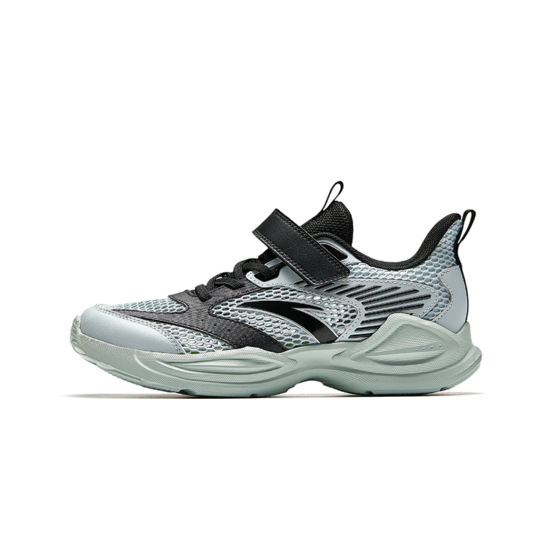 

ЛингФенг детские беговые кроссовки с защитой от ударов, амортизацией, дышащие, легкие, низкие Antakids, серый/черный