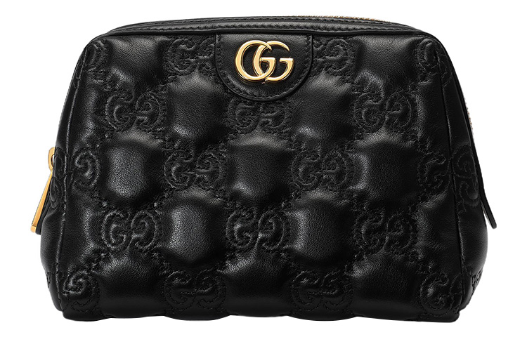 

GUCCI Сумка-клатч GG Matelassé из кожи, косметичка, маленькая, женская, черная