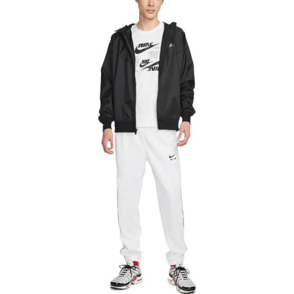 Футболка Men's Nike Logo Printing Round Neck Short Sleeve White T-Shirt, белый — фото 3
