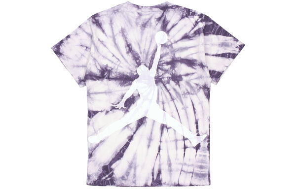 Футболка Air Jordan Tie Dye Printing Loose Knit Short Sleeve Purple, фиолетовый — фото 2