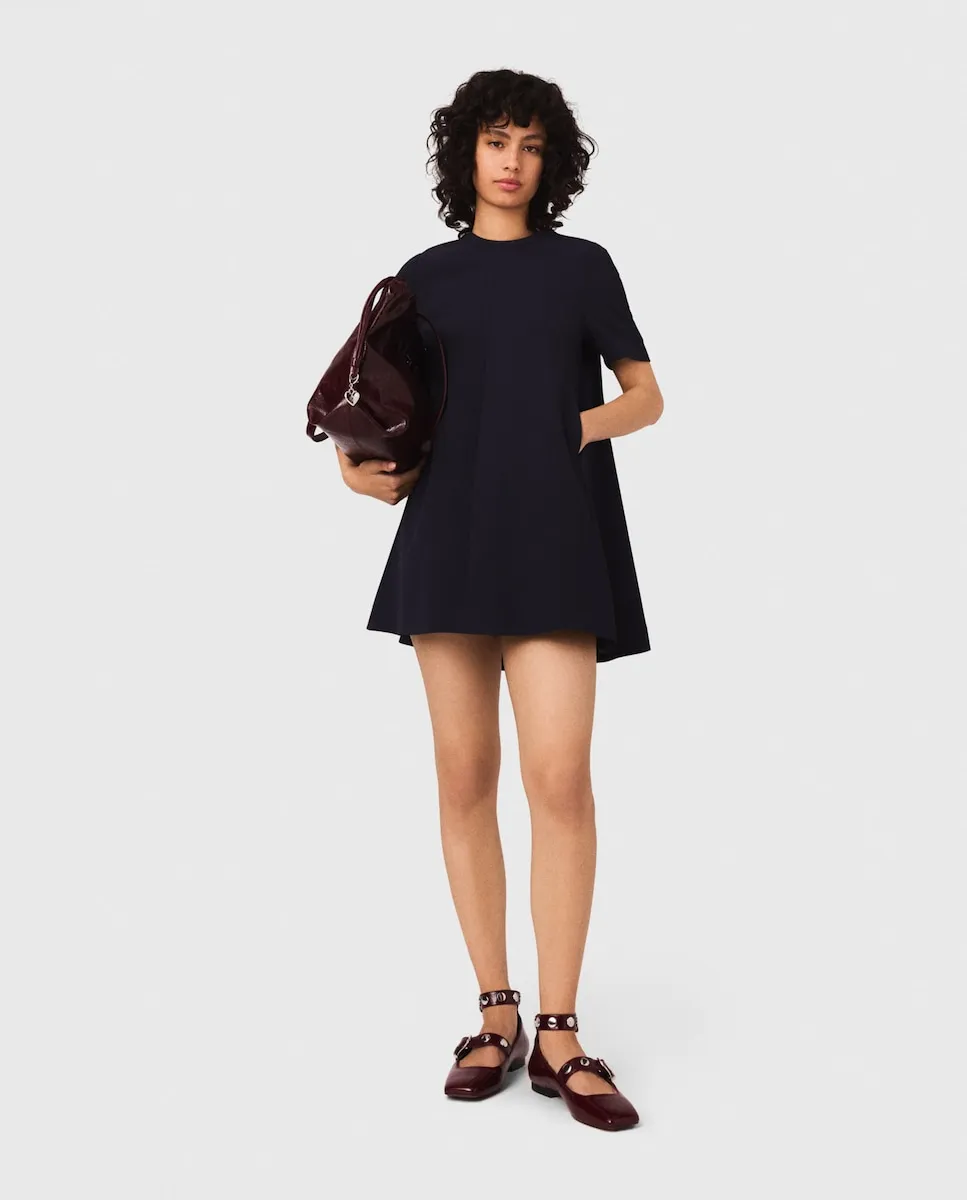 

Платье-трапеция из плотного крепа Maje, черный