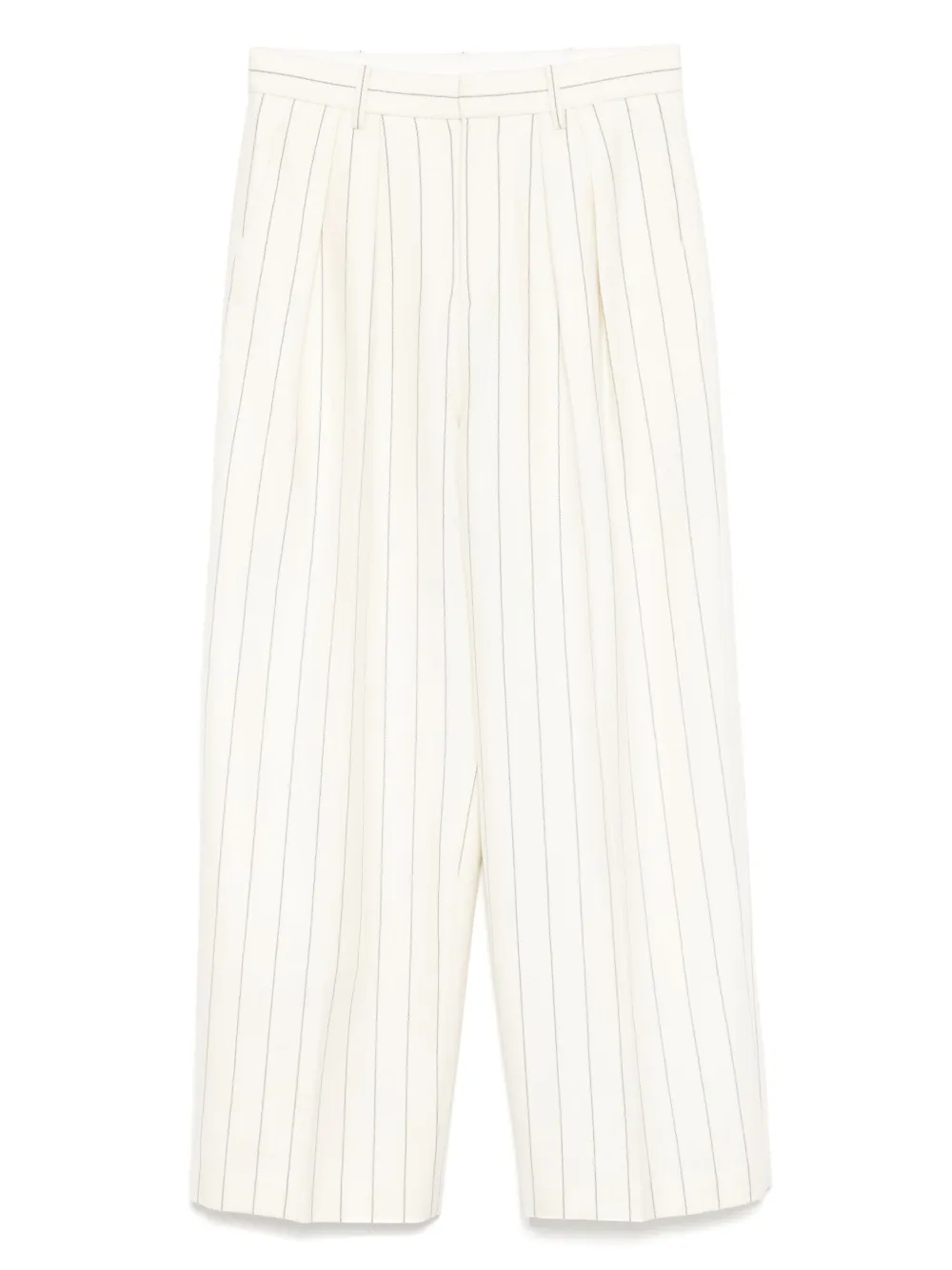 

Полосатые брюки прямого кроя LESS, белый