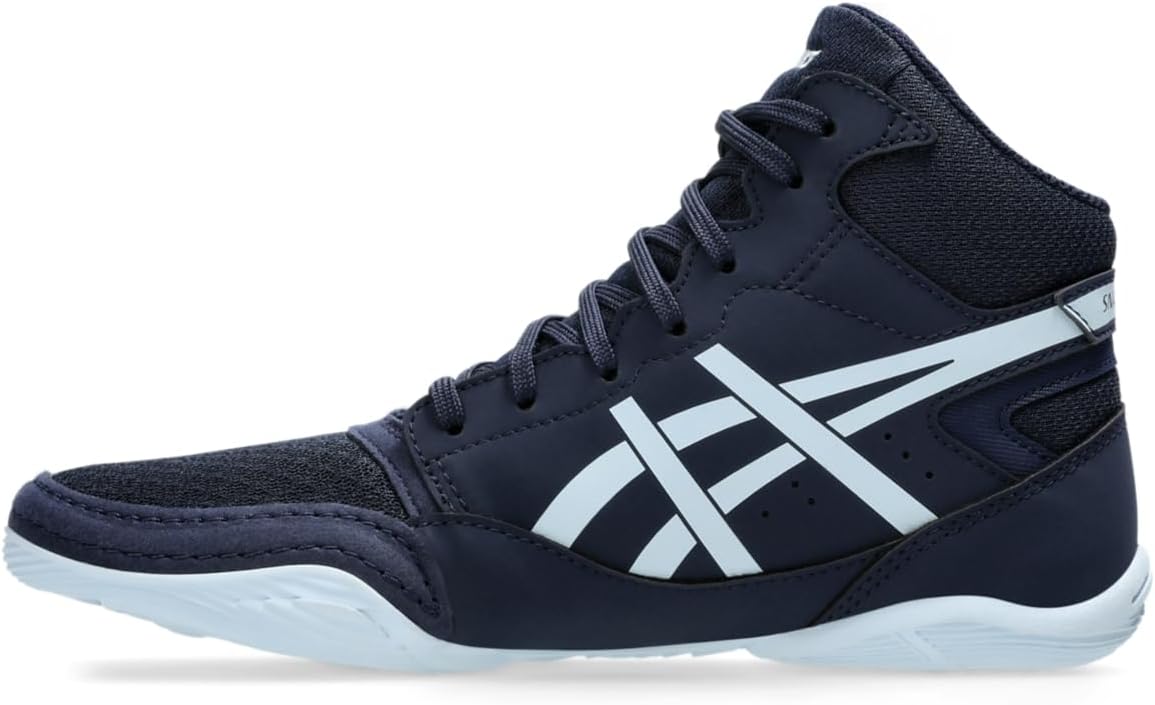 Детские борцовские кроссовки Asics Snapdown 4 для школьников, серый — фото 4