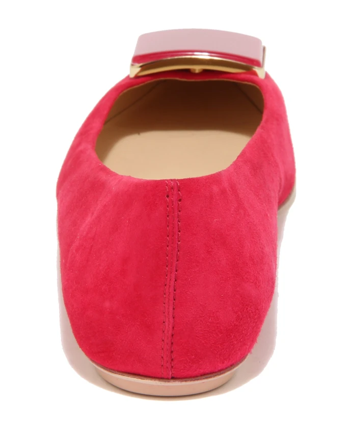 Клубничные балетки, изготовленные в Италии. Tod'S, красный — фото 4