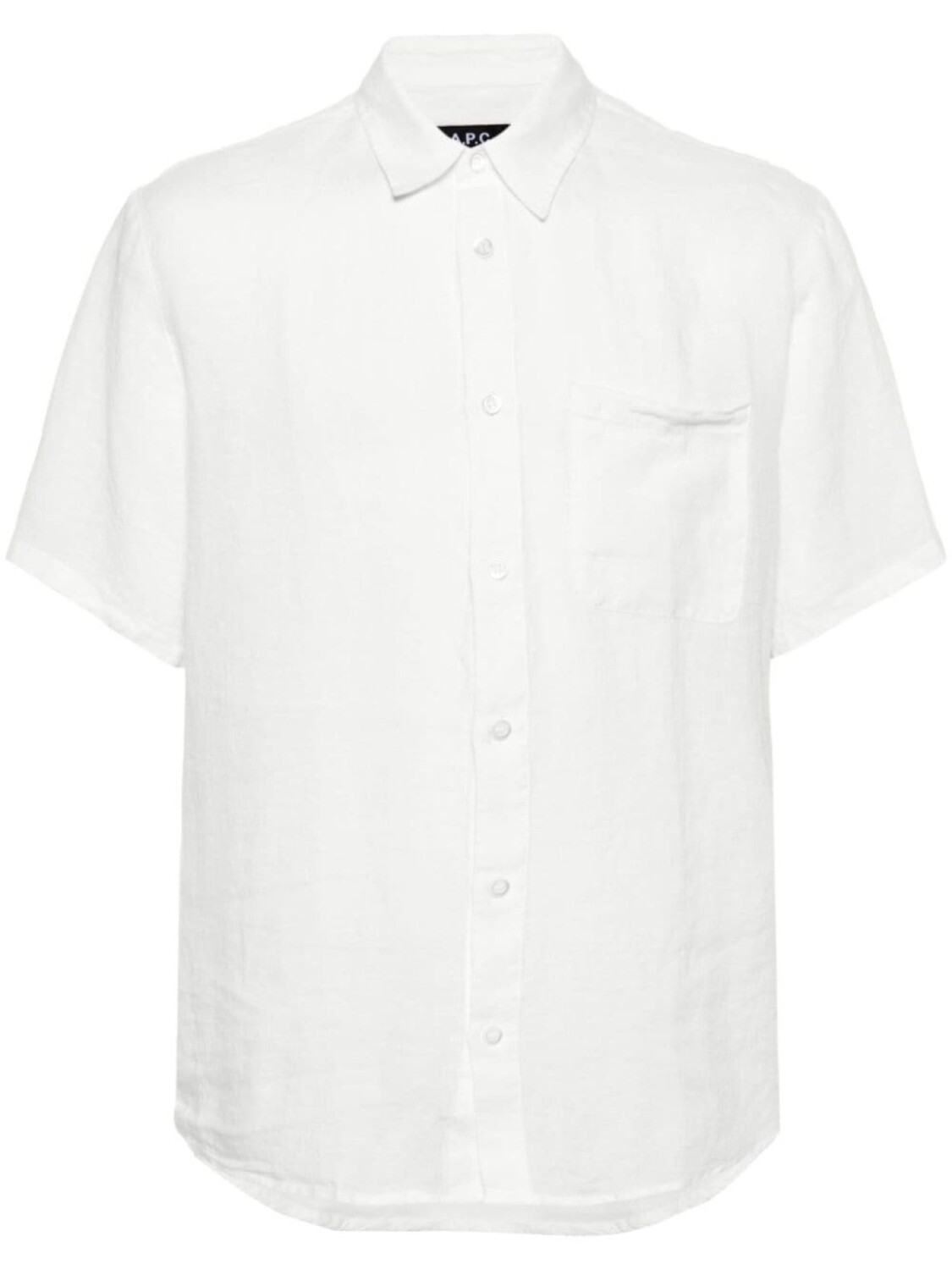 

A.P.C. льняная рубашка с нагрудным карманом, белый