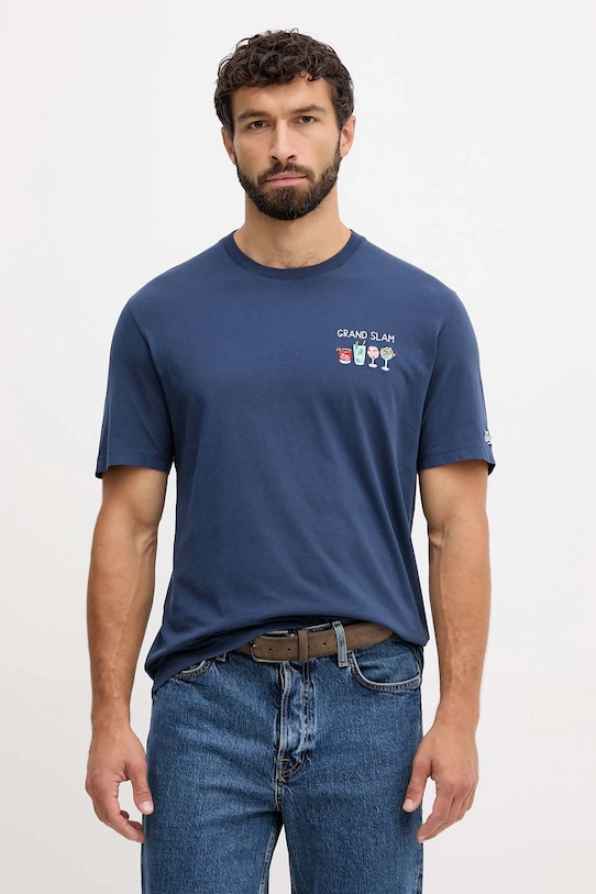 

Хлопковая футболка Mc2 Saint Barth, темно-синий