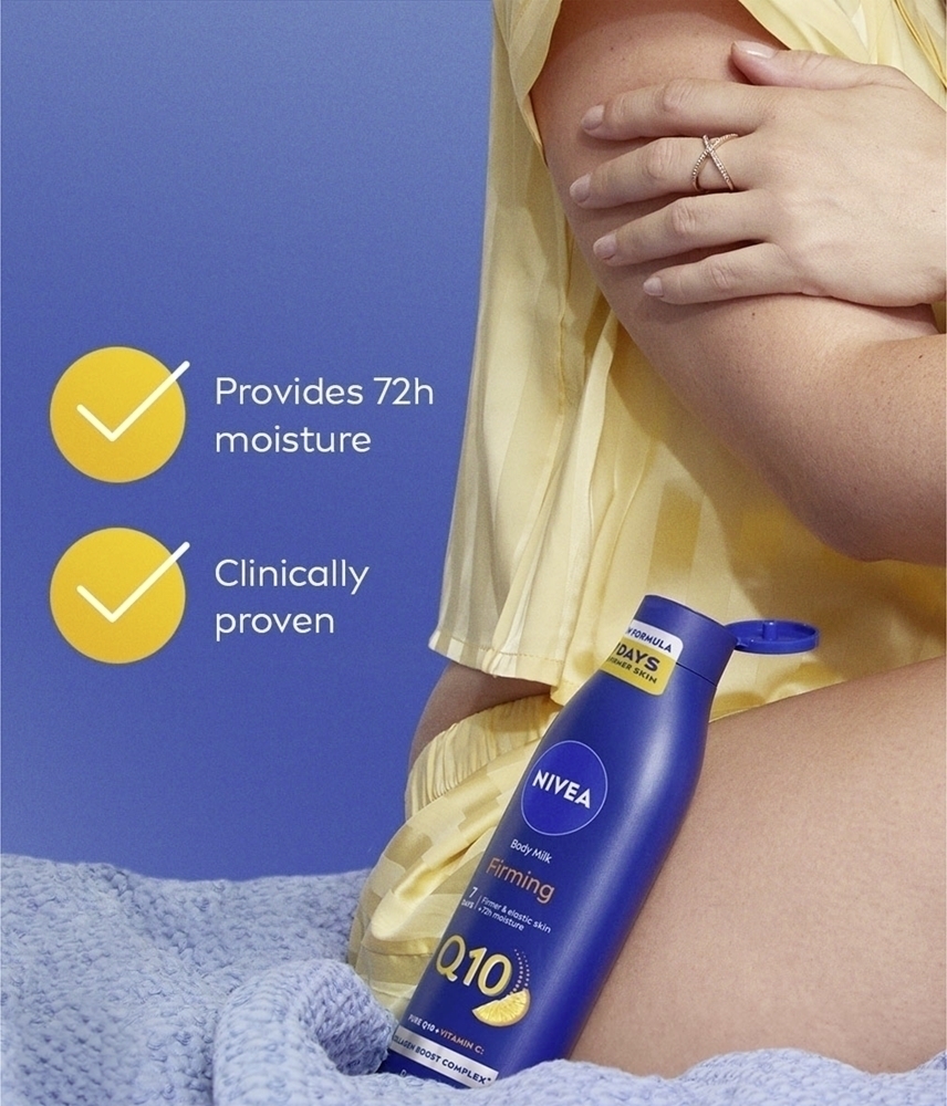 Укрепляющее молочко для тела с Q10 и сухой кожей Nivea, 400 мл — фото 3
