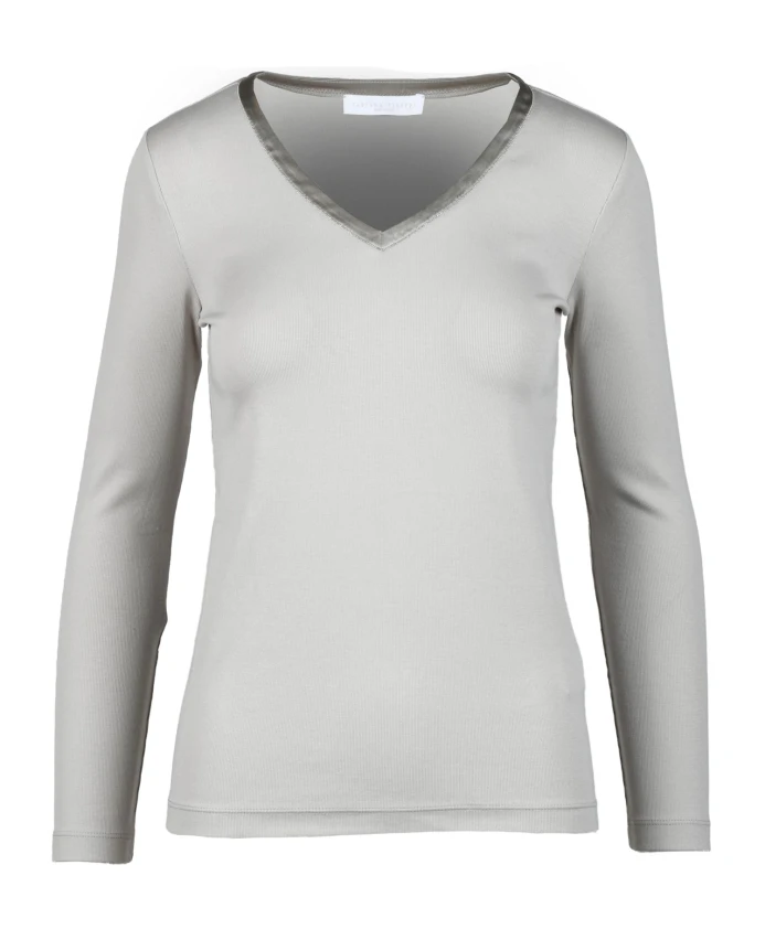 

Элегантная футболка из хлопка и эластана Fabiana Filippi, серый