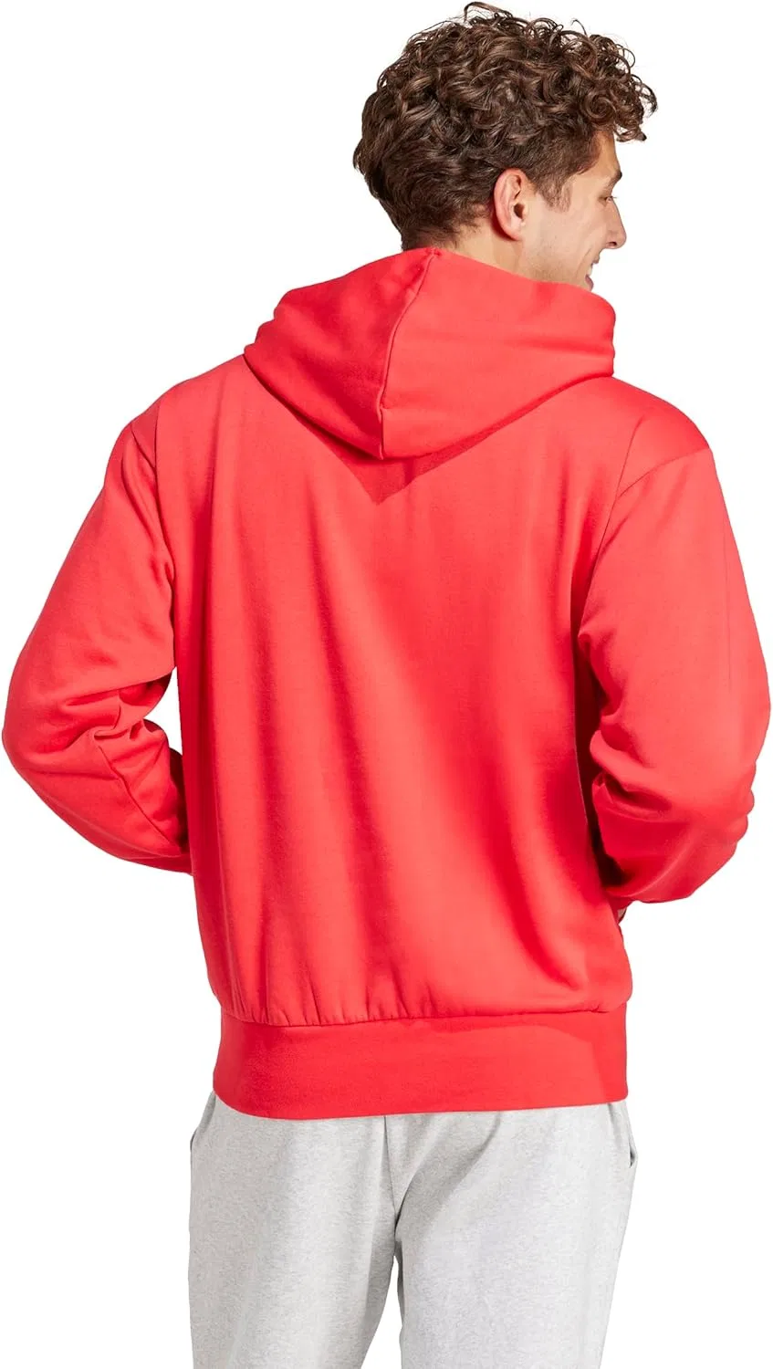 Толстовка с капюшоном Adidas Men's Essentials Feel Cozy Fleece Adidas Originals, черный — фото 3
