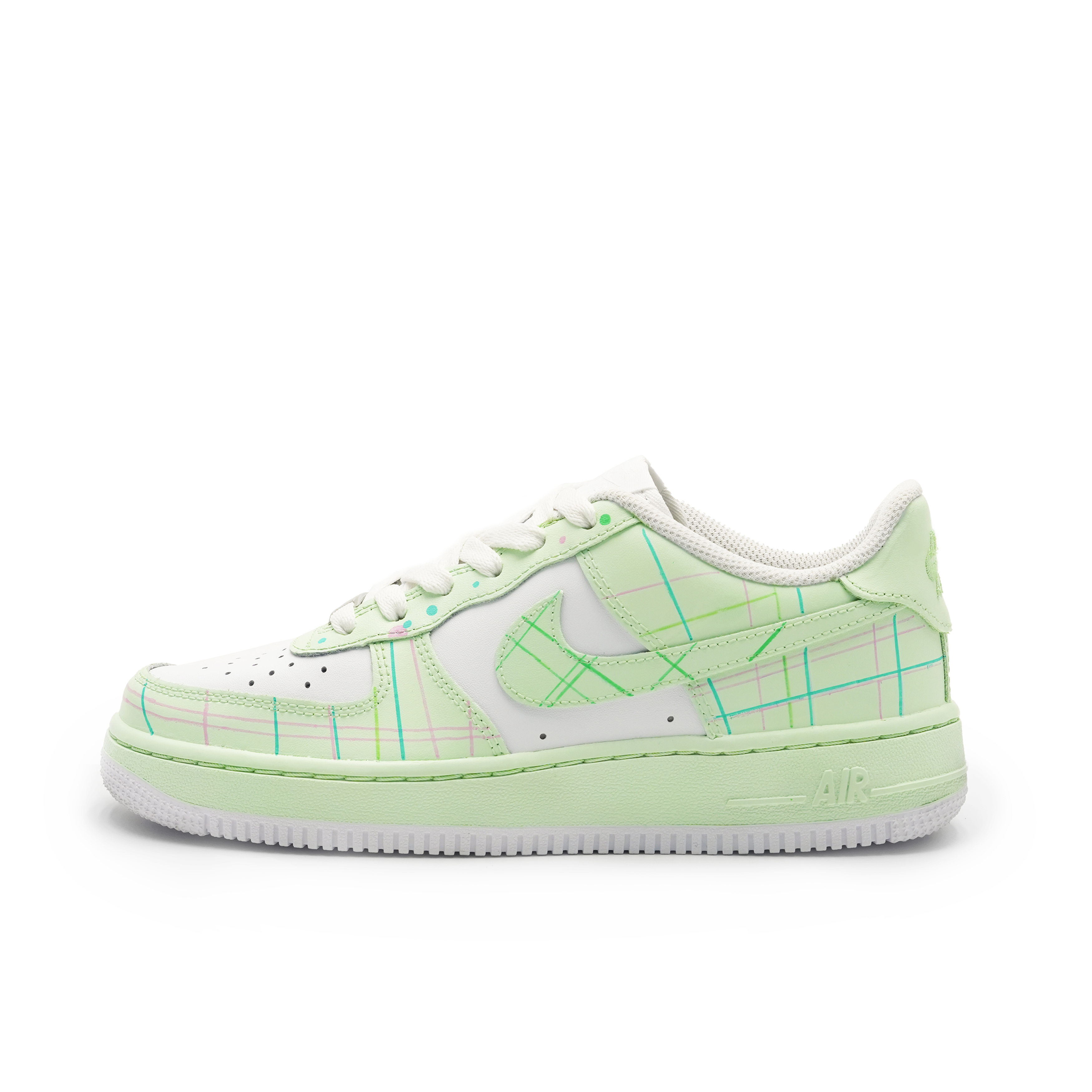 

Кроссовки Nike Air Force 1 Skateboard Shoes Women's Low-Top White/Green, Зеленый, Кроссовки Nike Air Force 1 Skateboard Shoes Women's Low-Top White/Green