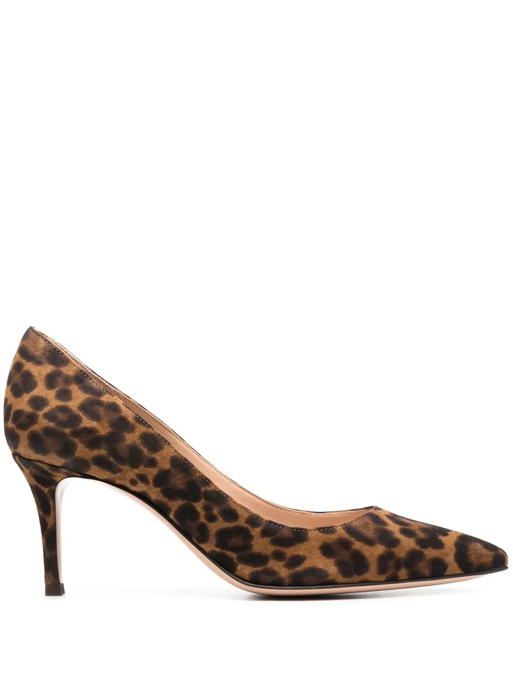 Туфли с леопардовым принтом Gianvito Rossi, коричневый