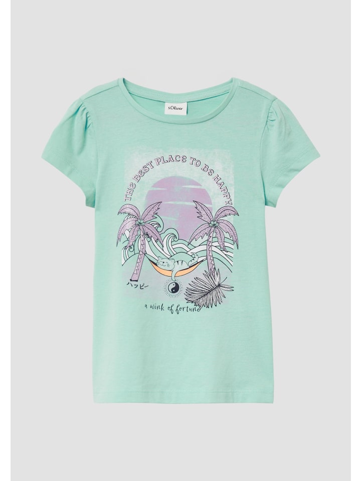 

Футболка цвета 6115_светло-бирюзовый s.Oliver, Зеленый, Футболка цвета 6115_светло-бирюзовый s.Oliver