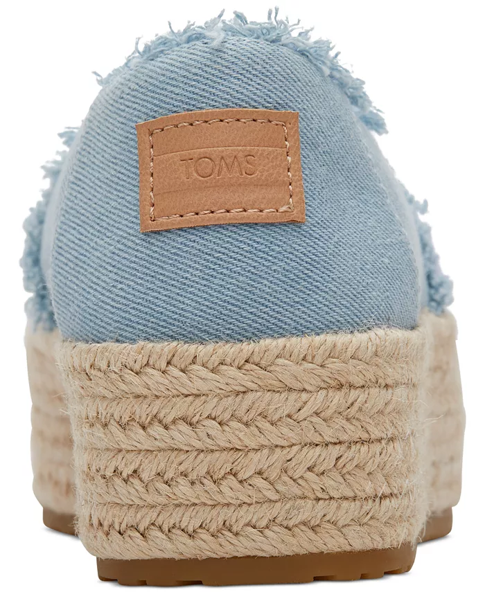 Женские эспадрильи Valencia на платформе из холста TOMS, синий — фото 3