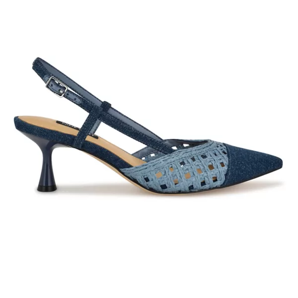 Женские туфли Railen с острым носком и открытой пяткой Nine West, цвет cream black — фото 2