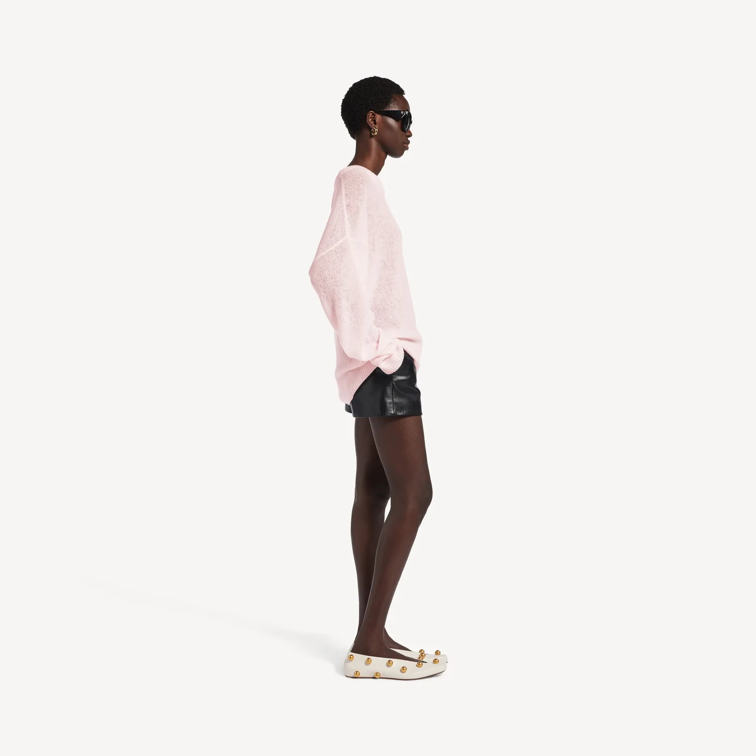 BALENCIAGA Женский свитер пыльно-розового цвета — фото 3