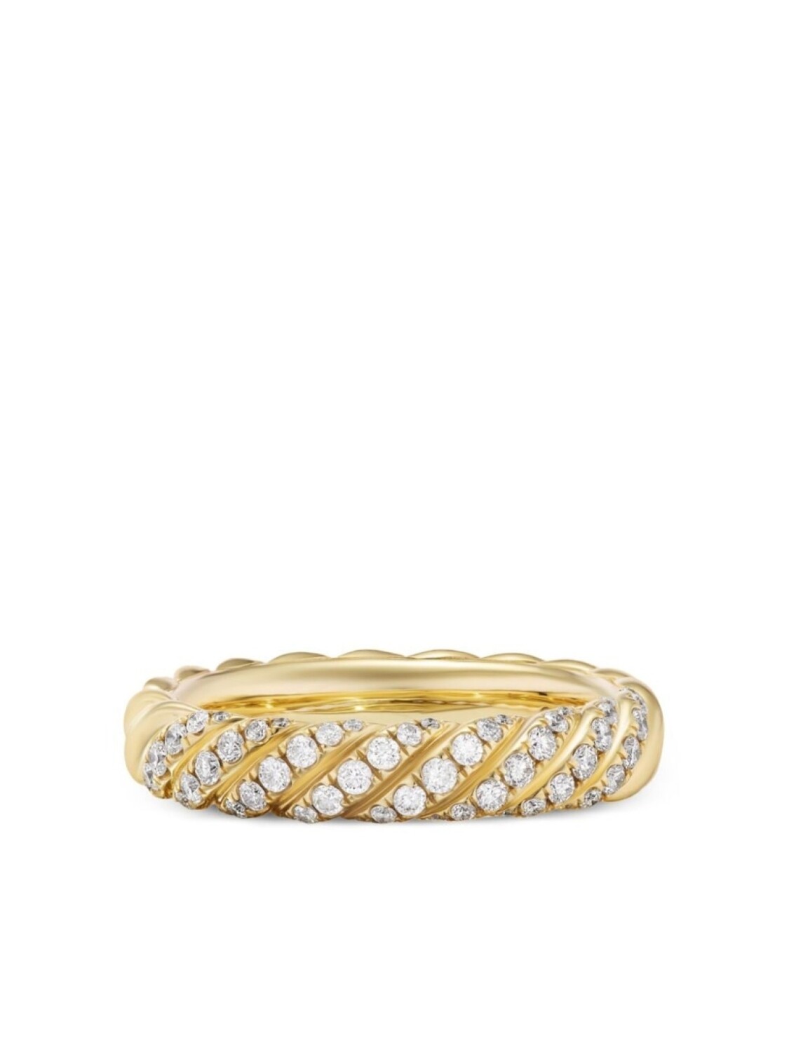 

Кольцо Sculpted Cable из желтого золота с бриллиантами David Yurman, золотой