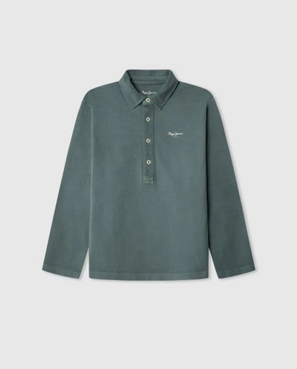 

Длинный рукав детский поло Samuel Pepe Jeans, бирюзовый