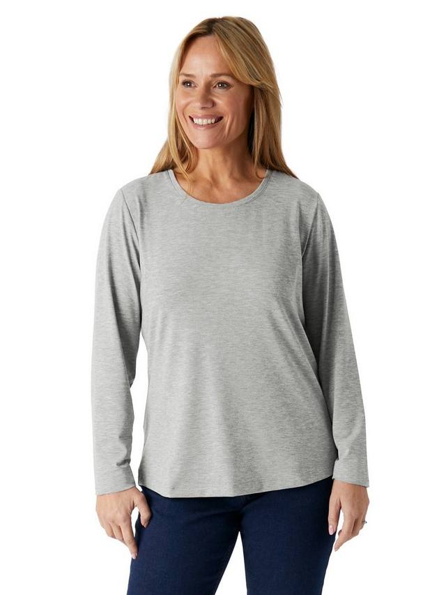 

Женская базовая футболка с длинным рукавом Rohan, цвет Mid Grey Marl