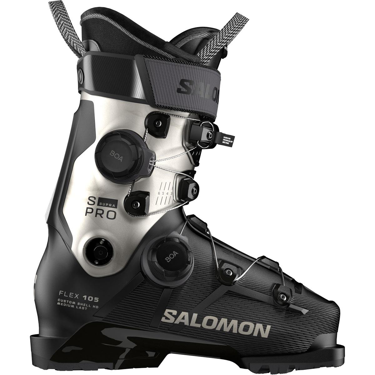 

Горнолыжные ботинки S/Pro Supra Dual BOA 105, женские Salomon, Black/Light Bronze Met./Black