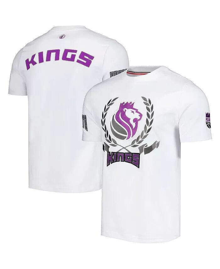 

Мужская и женская белая футболка Sacramento Kings Heritage Crest FISLL