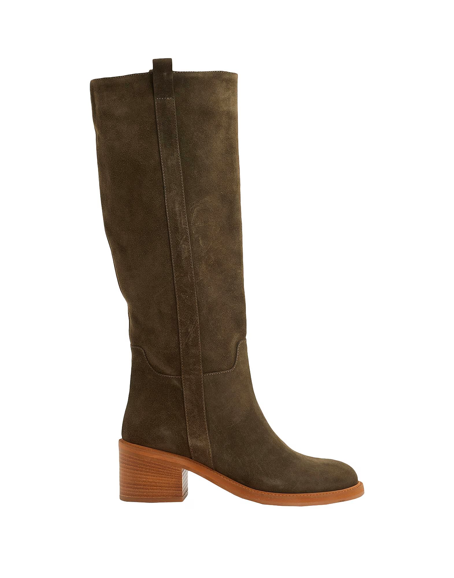 Ботинки Splitleather Round-Toe Boot 8 By Yoox, зеленый