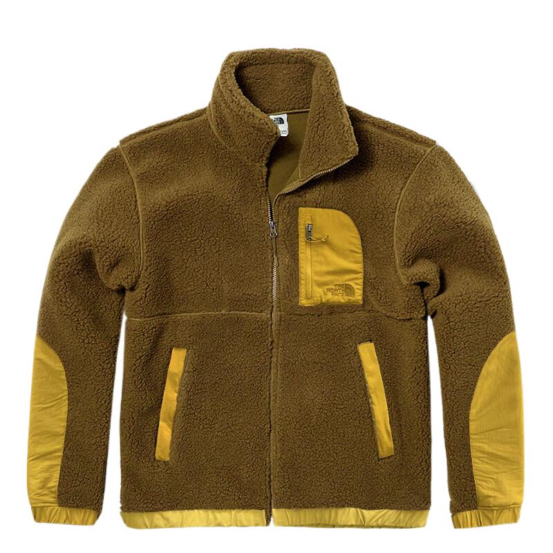 

THE NORTH FACE Зелёное пальто унисекс с бархатистой текстурой, Green