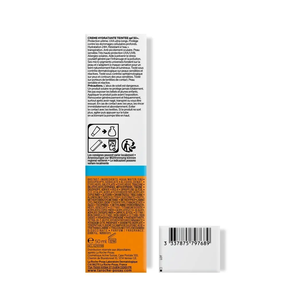 Увлажняющий тонирующий BB-крем Anthelios UVMune 400 SPF 50+ La Roche Posay, 50 мл — фото 4