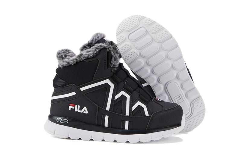Износостойкие детские ботинки с низким голенищем FILA KIDS, черный/белый — фото 4