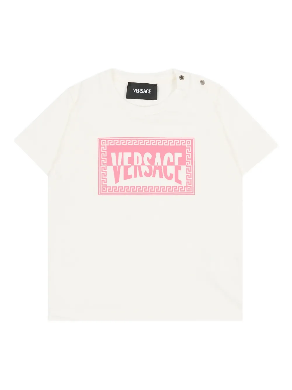 

Футболка с принтом и короткими рукавами Versace Kids, нейтральный