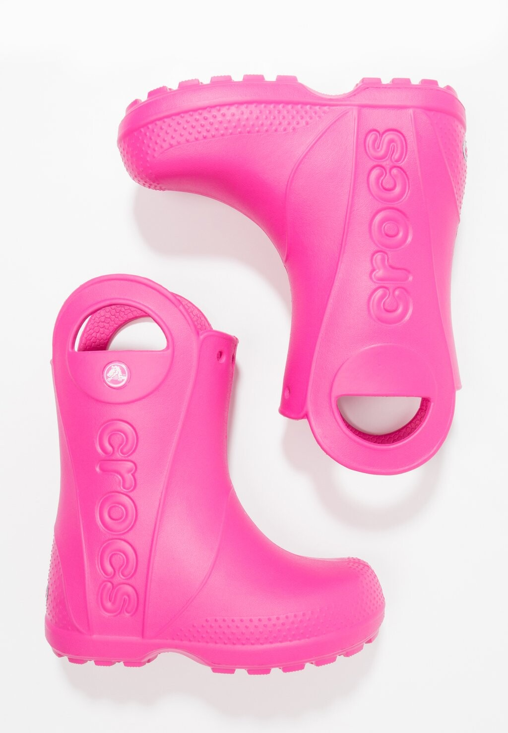 Резиновые сапоги Handle It Rain Boot Kids Crocs, цвет candy pink — фото 2