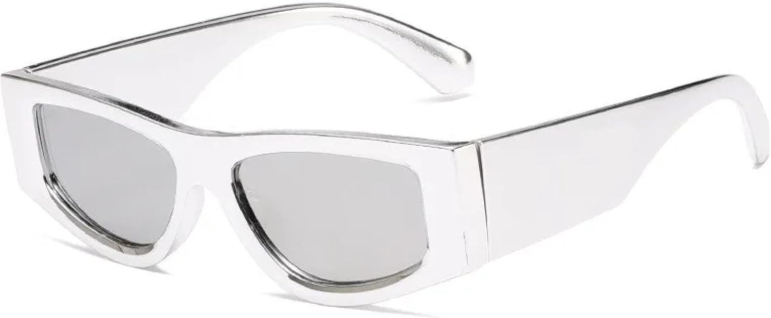 

Модные солнцезащитные очки «кошачий глаз» для женщин, роскошные солнцезащитные очки для женщин, классические оттенки, трендовые очки с защитой от УФ-излучения UV400 TKKTLLT, Silver