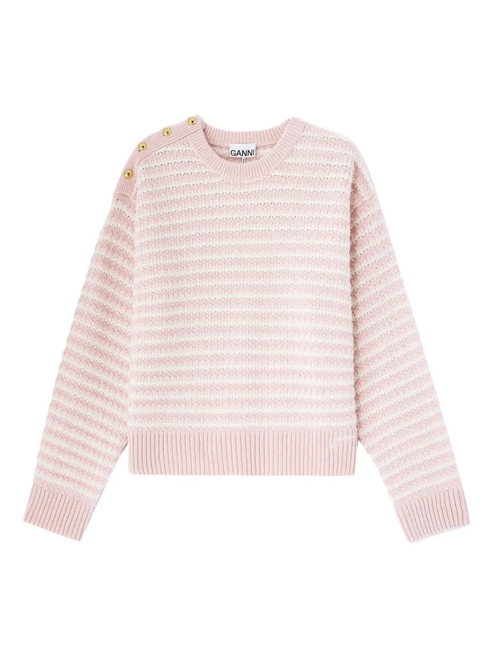 

Свитер в полоску Ganni, желтый