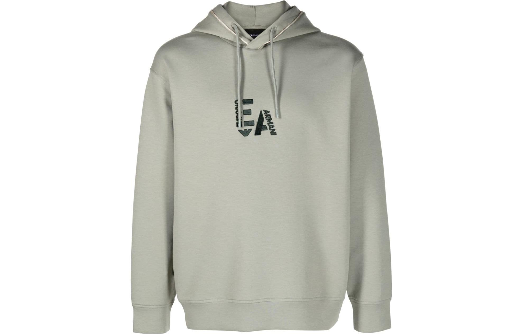 Толстовка EA мужская зелёная EMPORIO ARMANI, зеленый — фото 3