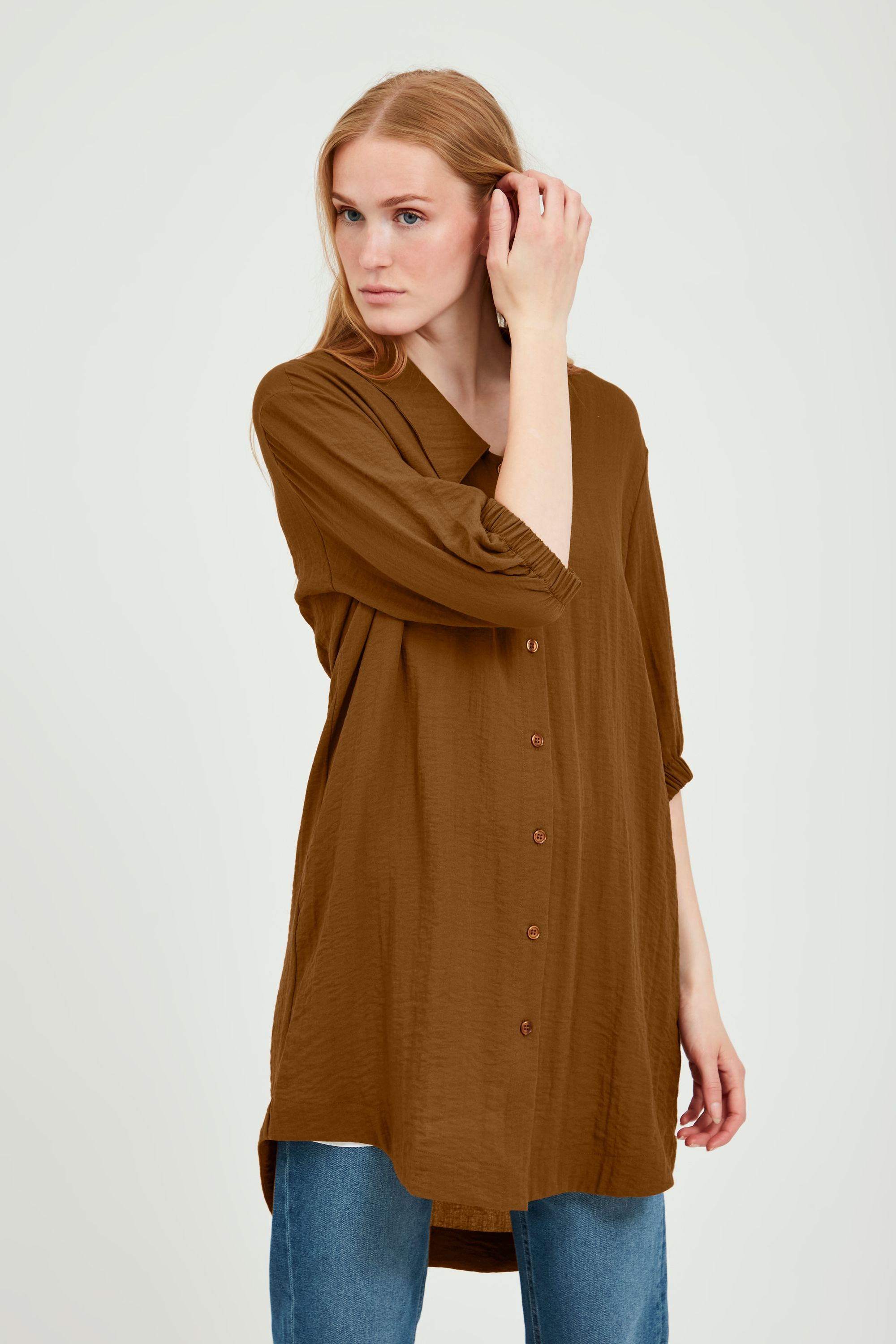 

Блуза b.young Long BYDELAN SHIRT TUNIC, коричневый