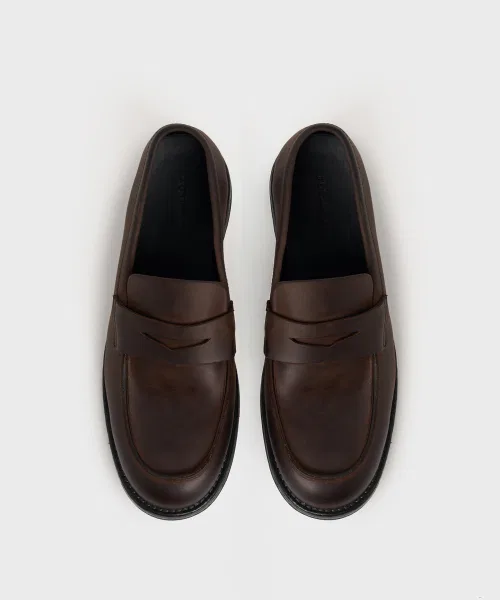 Мужские кожаные лоферы LOSTGARDEN UNIFORM Brown — фото 3