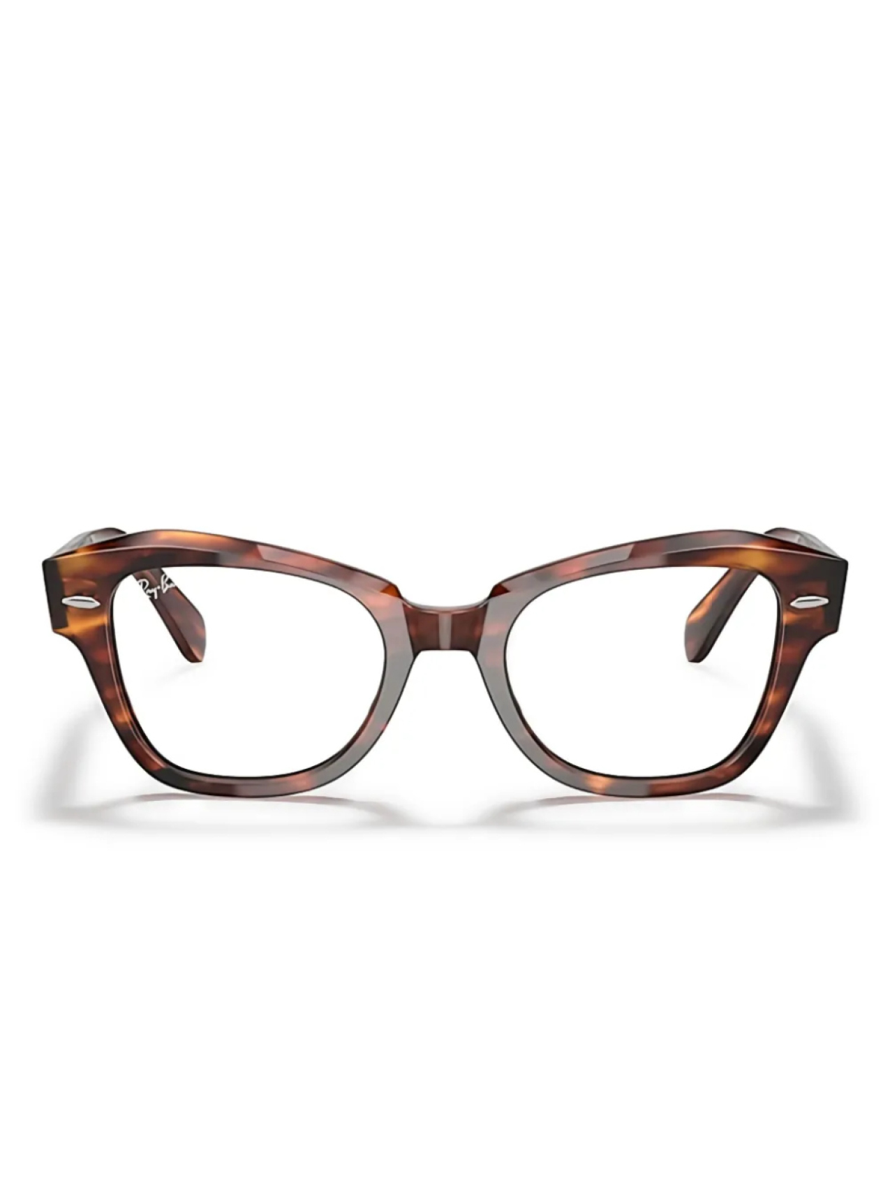 

Очки в геометрической оправе Ray-Ban, коричневый