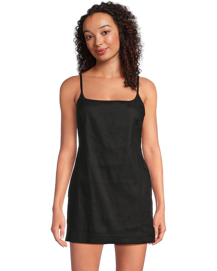 

Комбинезон Madewell Square Neck Skort Romper - Viscose Linen, черный
