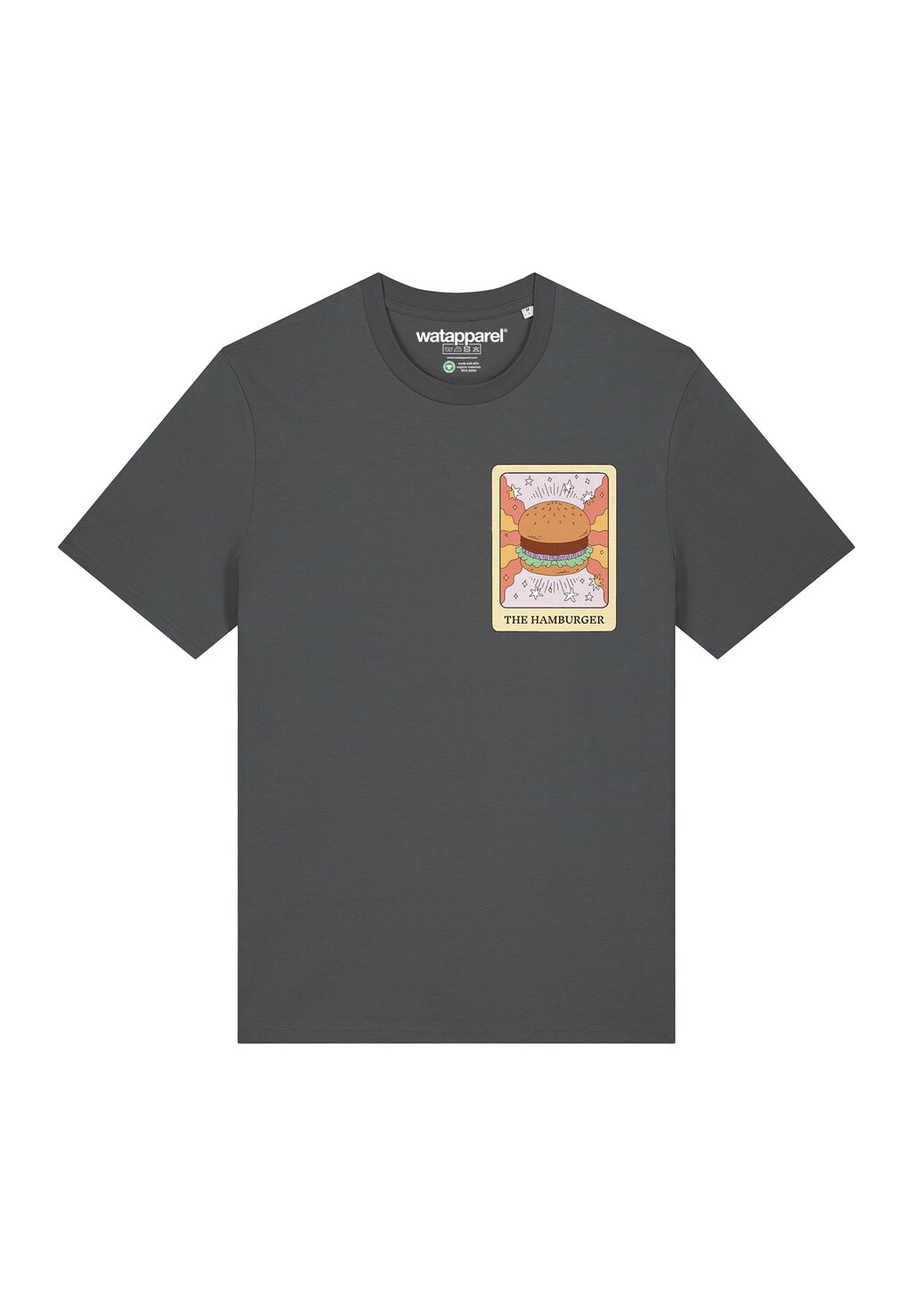 

Футболка с принтом TAROT THE HAMBURGER watapparel, антрацит