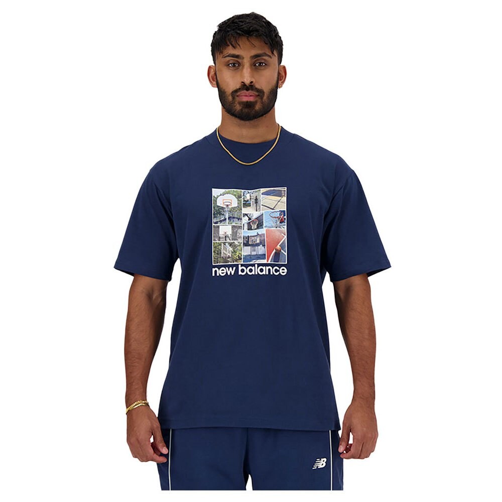 

Футболка New Balance Hoops Graphic, синий