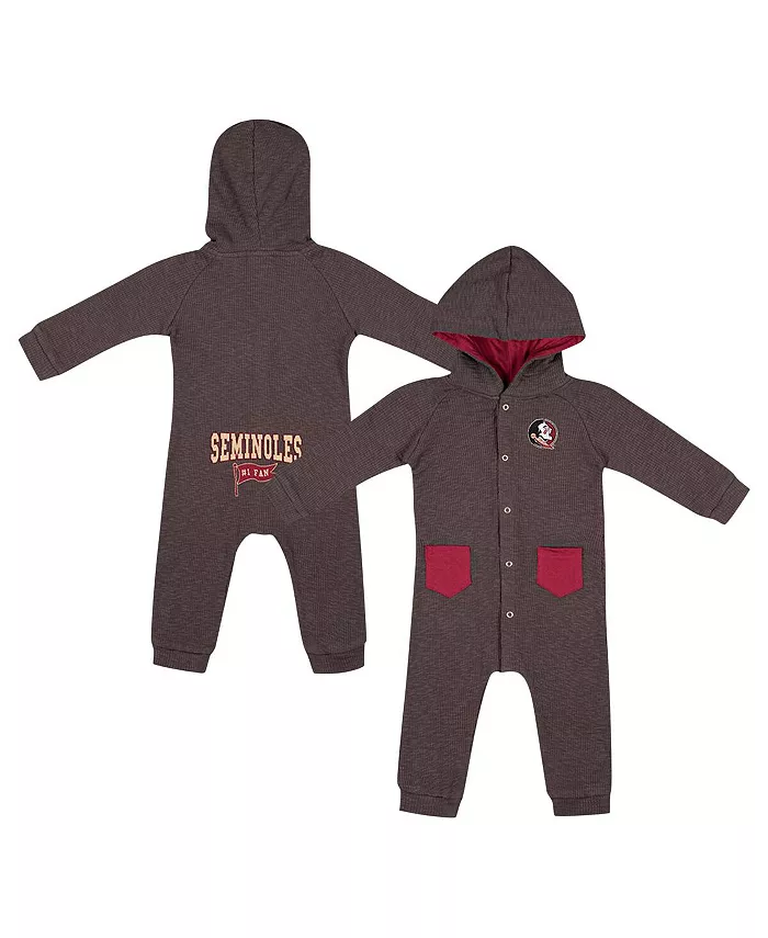 

Детский комбинезон Zando-Zan с капюшоном и застежкой-кнопкой, угольный, для мальчиков и девочек, Florida State Seminoles Colosseum