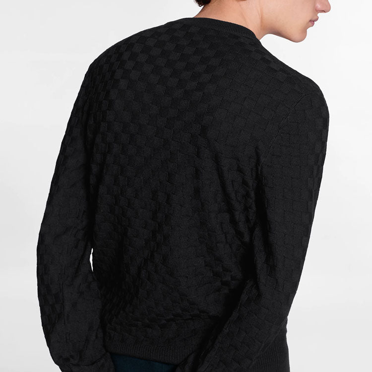 Толстовка Men's LOUIS VUITTON FW21 Solid Color Casual Round Neck Long Sleeves Knit Black — фото 3