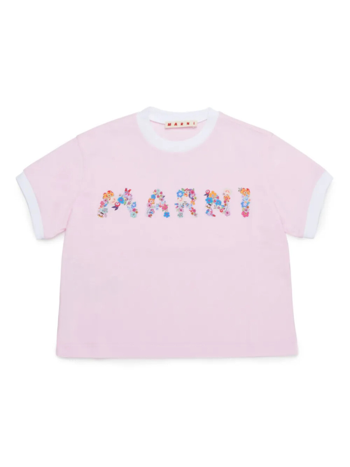 

Marni Kids футболка с логотипом, розовый