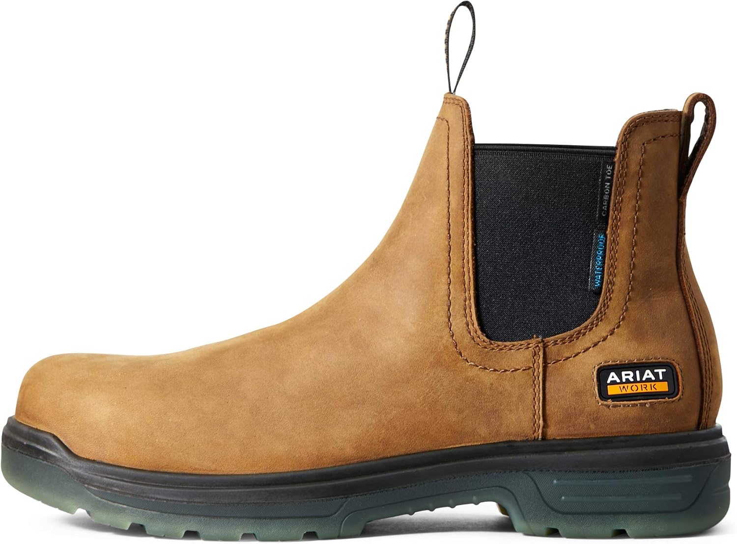 Мужские ботинки ARIAT Turbo Chelsea CSA с защитным носком из углеродного волокна, водонепроницаемые, вестерн, Aged Bark — фото 2