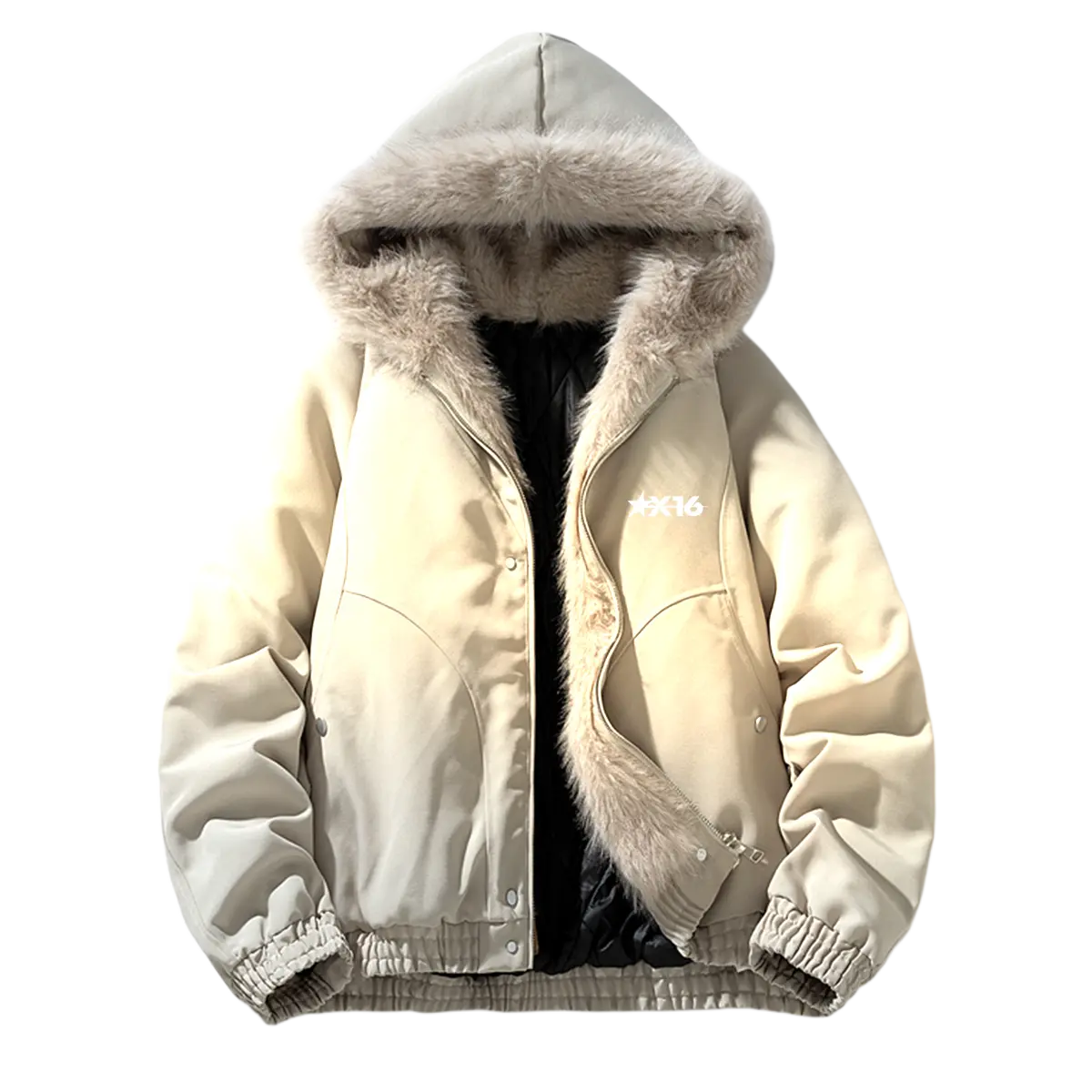 

Пуховик Unisex Hooded Thickened Others X1617, бежевый mountain hawk coat