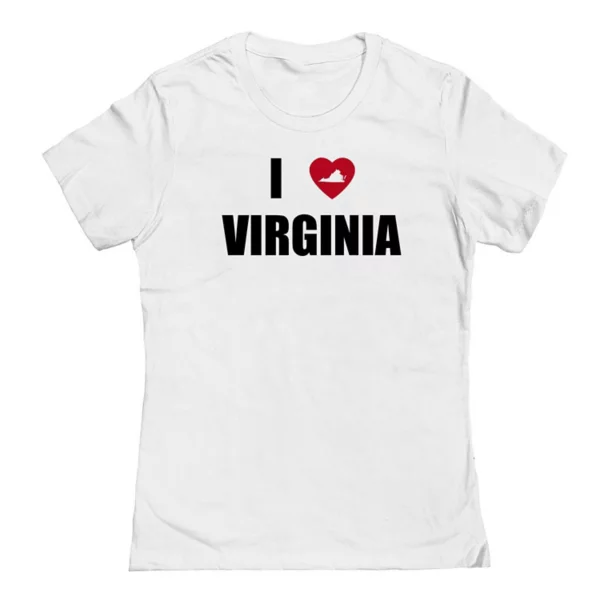 

Футболка с принтом "I heart Virginia" для подростков Unbranded, белый